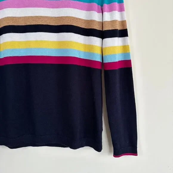Talbots Striped Sweater Womens SMALL Multicolor Pullover Preppy Office Twee - Picture 7 of 10